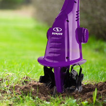 Load image into Gallery viewer, Sun Joe TJ599E-PRP Electric Garden Cultivator | 6.3-Inch | 2.5 Amp | Purple