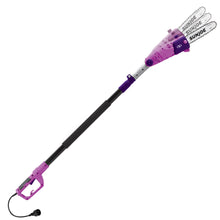 Load image into Gallery viewer, Sun Joe SWJ803E-PRP Electric Multi-Angle Pole Chain Saw | 10 inch | 8.0 Amp (Purple)