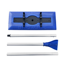Load image into Gallery viewer, Snow Joe SJBLZD Original 2-in-1 Snow Broom with 18-Inch 3rd Party Tested Scratch Free Foam Head + Large Ice Scraper, Blue