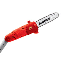 Load image into Gallery viewer, Sun Joe SWJ803E-RED-RM Electric Multi-Angle Pole Chain Saw | 10 inch | 8.0 Amp | Red (Certified Refurbished)