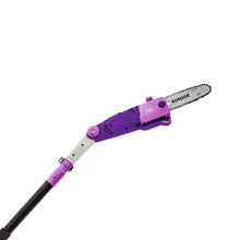 Load image into Gallery viewer, Sun Joe SWJ802E-PRP Electric Multi-Angle Pole Chain Saw | 8 inch | 6.5 Amp (Purple)