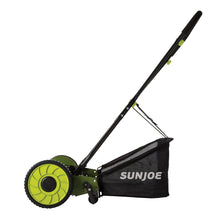 Load image into Gallery viewer, Sun Joe MJ500M Manual Reel Mower w/ Grass Catcher | 16 inch