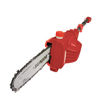 Load image into Gallery viewer, Sun Joe iON8PS2-LT-RED 40-Volt iONMAX Cordless Telescoping Multi-Angle Pole Chain Saw Kit  | 8-inch | W/ 2.5-Ah Battery and Charger (Red)
