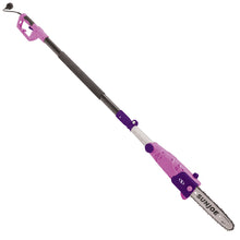 Load image into Gallery viewer, Sun Joe SWJ803E-PRP Electric Multi-Angle Pole Chain Saw | 10 inch | 8.0 Amp (Purple)

