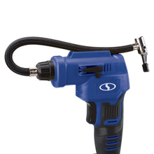 Load image into Gallery viewer, Sun Joe 24V-AJC-LTE-SJB 24-Volt iON+ Cordless Portable Air Compressor Kit | W/ 2.0-Ah Battery, Charger, Storage Bag, and Nozzle Adapters (Blue)
