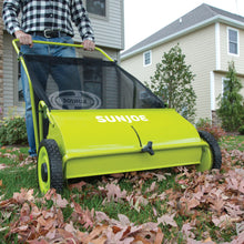 Load image into Gallery viewer, Sun Joe SJSW26M-RM Manual Push Lawn Sweeper | 26-Inch | 52.3 Gallon Catcher (Certified Refurbished)
