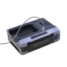 Load image into Gallery viewer, Snow Joe + Sun Joe iON100V-2.5AMP Lithium-iON Battery | 100-Volt | 2.5-Ah | USB Port for Advanced Smart Phone Charging
