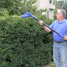 Load image into Gallery viewer, Sun Joe 20ViONLTE-PHT17 20-Volt iON Cordless Telescoping Pole Hedge Trimmer Kit | 17-Inch | W/ 2.0-Ah Battery and Charger
