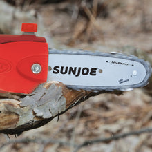 Load image into Gallery viewer, Sun Joe iON8PS2-LT-RED 40-Volt iONMAX Cordless Telescoping Multi-Angle Pole Chain Saw Kit  | 8-inch | W/ 2.5-Ah Battery and Charger (Red)
